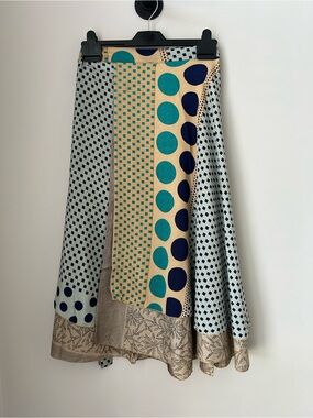 Two Layer Reversible Silk Sari Wrap Skirt